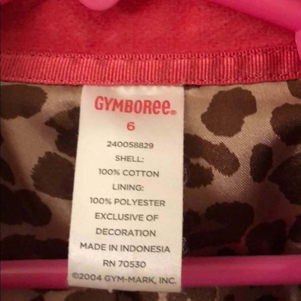 Gymboree pink blazer  jacket animal print lined  size 6